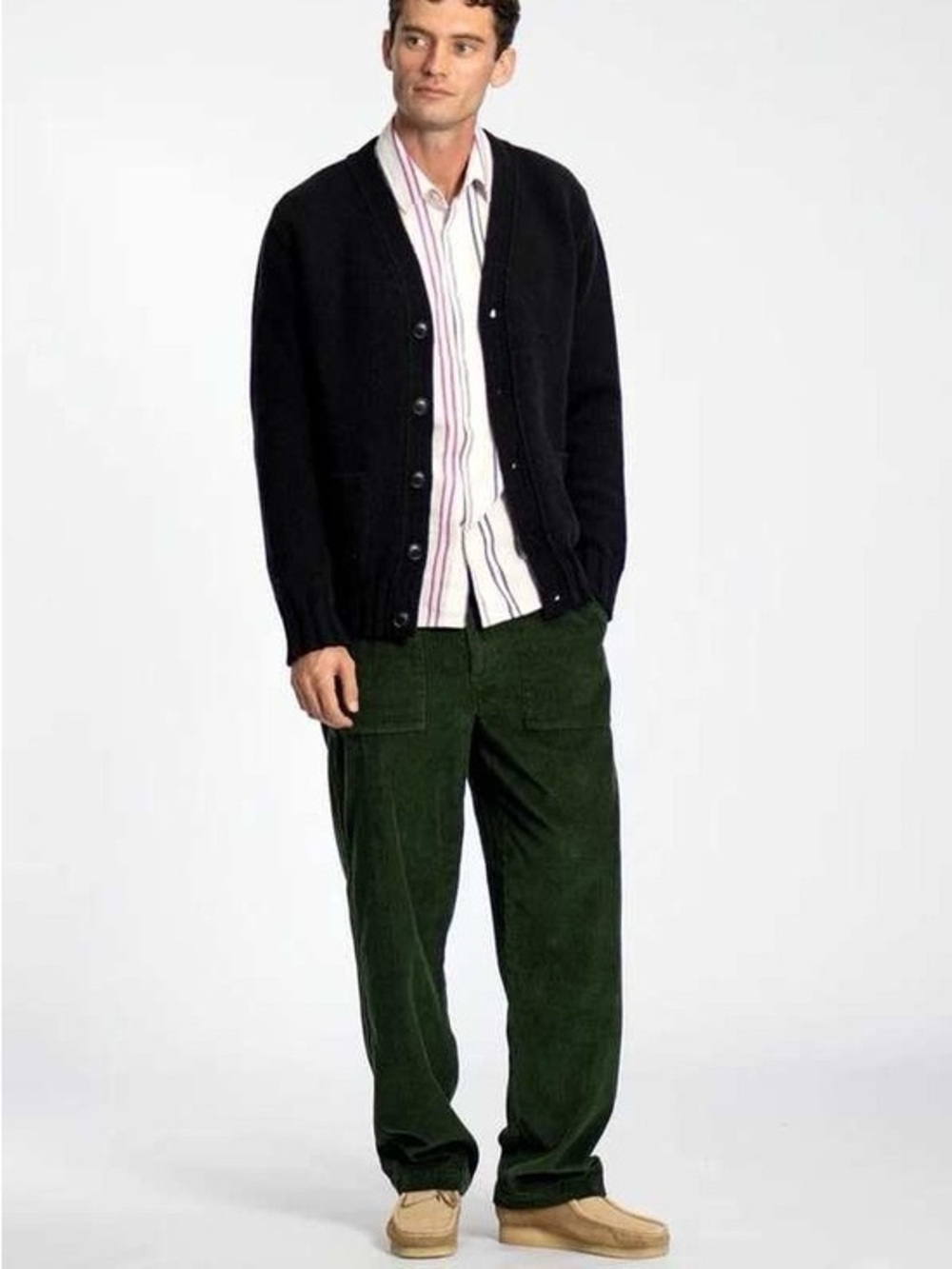 Far Afield Coup Corduroy Trouser Bottle Green size 3